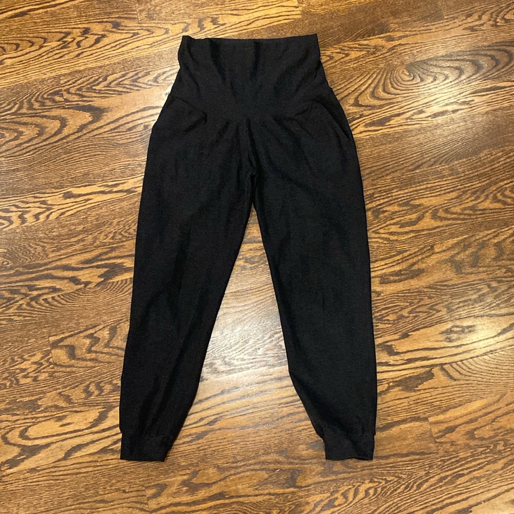 Beyond the Bump Spacedye Maternity Joggers, Black, Size Medium